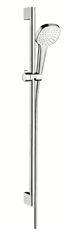 Hansgrohe Croma Select E sprchový set v bílo-chromovém provedení s ruční sprchou Rain a tyčí Unica