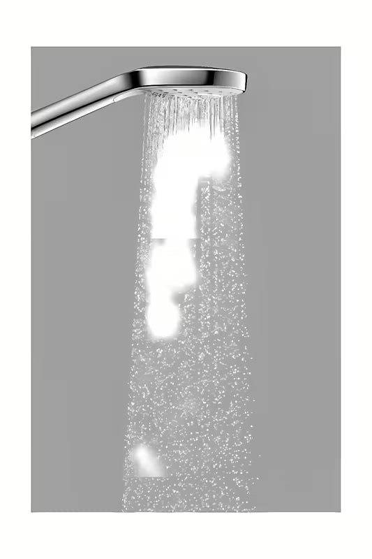 Ruční sprcha Hansgrohe Croma Select E v provedení bílá chrom s tlačítkem Select a průměrem 110 mm