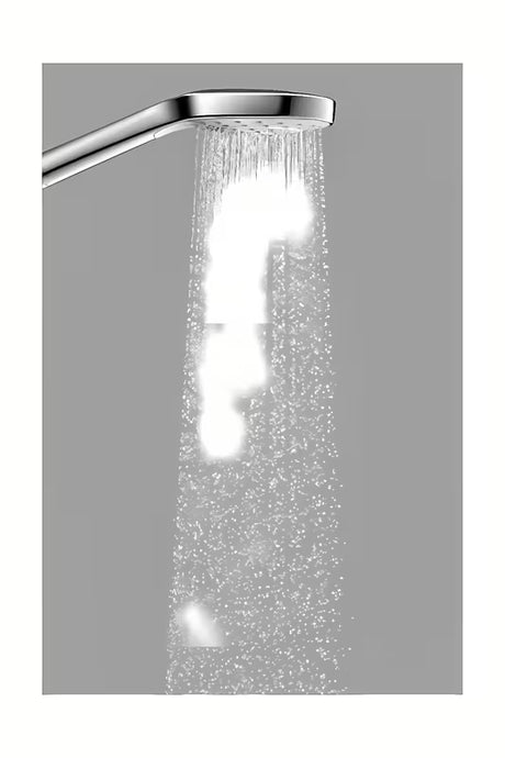 Ruční sprcha Hansgrohe Croma Select E v provedení bílá chrom s tlačítkem Select a průměrem 110 mm