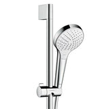 Sprchový set Hansgrohe Croma Select S v bílé a chromu s ruční sprchou 3jet, tyčí Unica a hadicí 1,60 m.