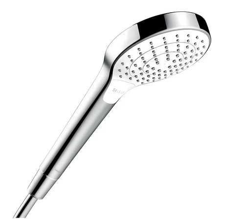 Ruční sprcha Hansgrohe Croma Select S Vario bílá/chrom s tlačítkem Select a průměrem 110 mm