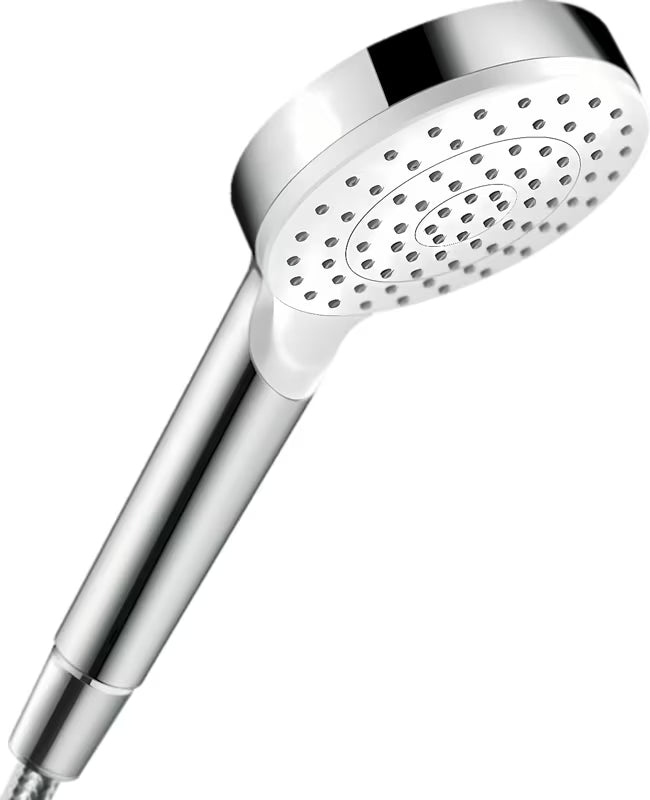 Ruční sprcha Hansgrohe Crometta 1jet EcoSmart v provedení bílá a chrom s proudem Rain