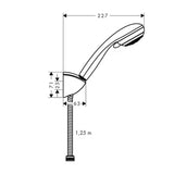 Hansgrohe Crometta 85 vanový sprchový set v chromu s ruční sprchou, držákem a sprchovou hadicí