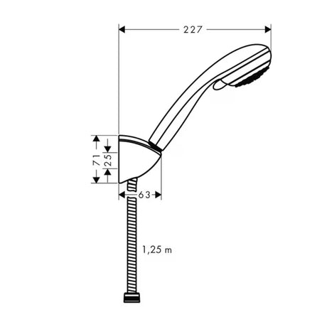 Hansgrohe Crometta 85 vanový sprchový set v chromu s ruční sprchou, držákem a sprchovou hadicí
