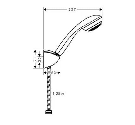 Hansgrohe Crometta 85 vanový set v chromu s ruční sprchou 85 mm, držákem a sprchovou hadicí