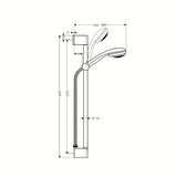 Hansgrohe Crometta 85 sprchový set v provedení chrome s ruční sprchou, tyčí, hadicí a jezdcem