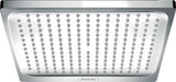 Hlavová sprcha Hansgrohe Crometta E 240 v chromu s proudem Rain a čtvercovou hlavicí 240 × 240 mm.