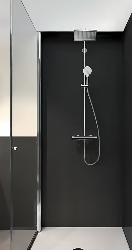 Hansgrohe Crometta E sprchový systém s termostatickou baterií v chromu s horní a ruční sprchou
