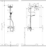 Hansgrohe Crometta E sprchový systém s termostatickou baterií v chromu s horní a ruční sprchou