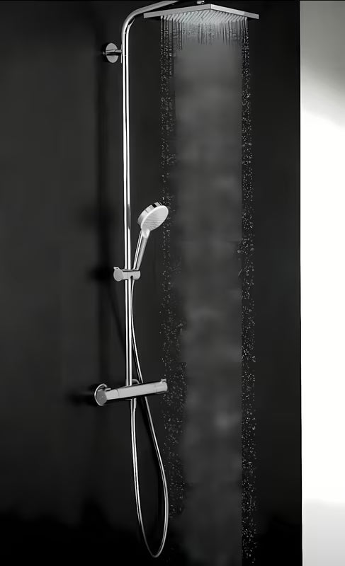 Hansgrohe Crometta E sprchový systém s termostatickou baterií v chromu s horní a ruční sprchou