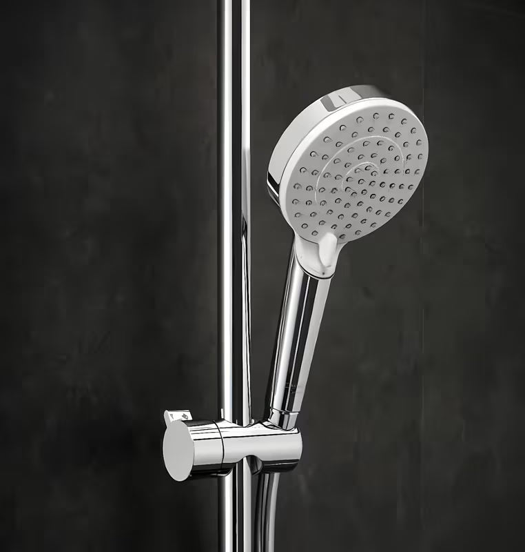 Hansgrohe Crometta E sprchový systém s termostatickou baterií v chromu s horní a ruční sprchou
