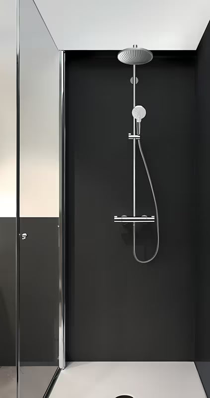 Hansgrohe Crometta S sprchový systém s termostatickou baterií, horní sprcha 240 mm a ruční sprcha, chrom