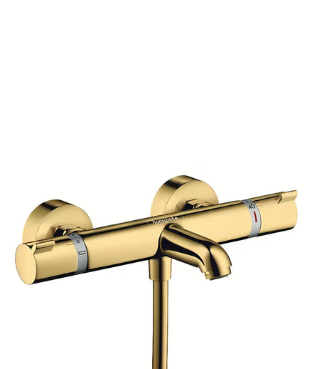 Termostatická nástěnná vanová baterie hansgrohe Ecostat Comfort v provedení cool sunrise s výtokem do vany