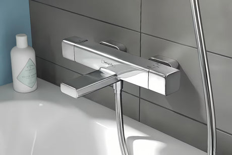 Hansgrohe Ecostat E termostatická vanová baterie v chromu s CoolContact a přepínačem na sprchu