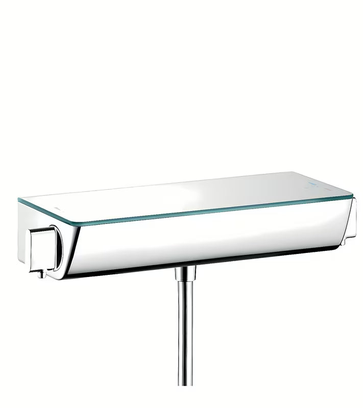 Hansgrohe Ecostat Select termostatická sprchová baterie v chromu s poličkou ze zrcadlového bezpečnostního skla