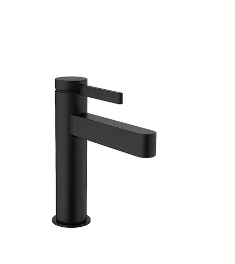 Hansgrohe Finoris páková umyvadlová baterie v černo-matném provedení s výpustí a táhlem
