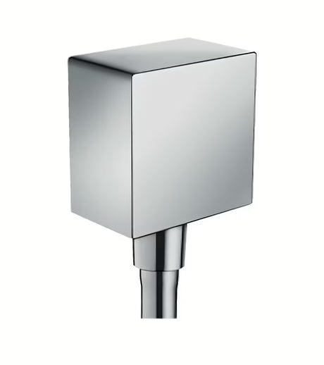 Hansgrohe FixFit Square podomítkový vývod sprchové hadice v chromu se zpětným ventilem