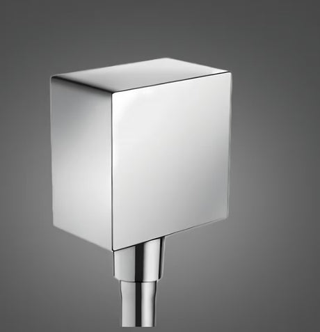 Hansgrohe FixFit Square podomítkový vývod sprchové hadice v chromu se zpětným ventilem