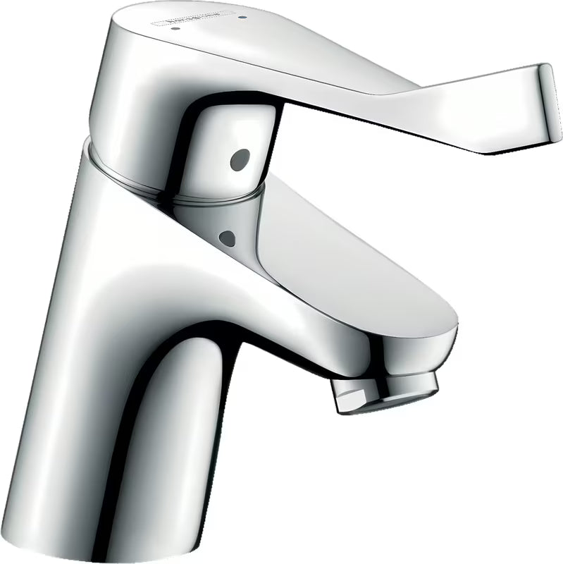 Kromirana jednoručna baterija miješalica za umivaonik Hansgrohe Focus s odvodom i laminarnim mlazom