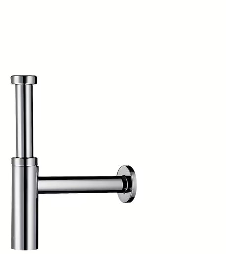Chromový umyvadlový sifon Hansgrohe Flowstar pro elegantní instalaci v koupelně.