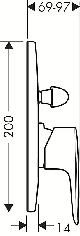 Hansgrohe HG248 podomítková sprchová a vanová baterie v chromovém provedení v oblém designu.