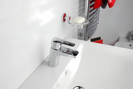 Chromová páková stojánková umyvadlová baterie Hansgrohe HG248 s výpustí