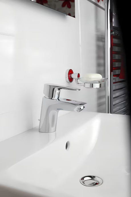 Chromová páková stojánková umyvadlová baterie Hansgrohe HG248 s výpustí