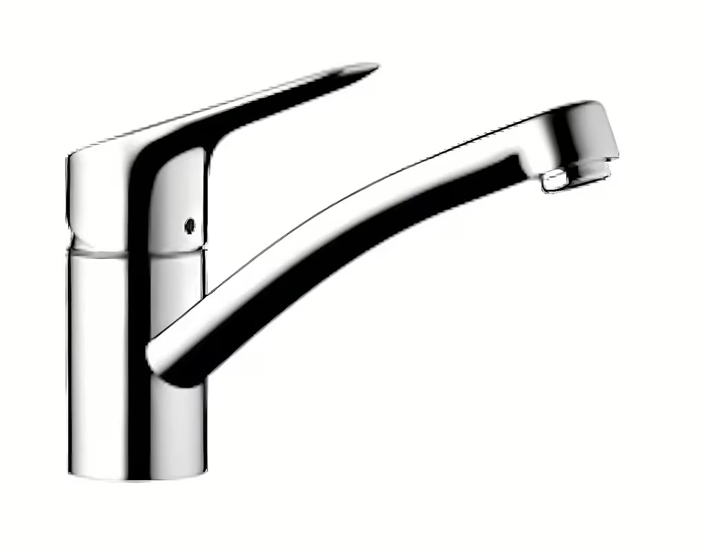 Hansgrohe HG248 stovintis virtuvinis maišytuvas chromo spalvos su pasukamu snapu