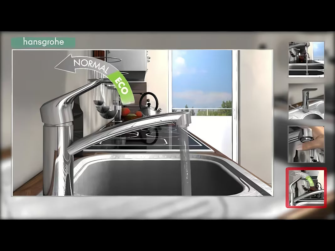 Hansgrohe HG248 stovintis virtuvinis maišytuvas chromo spalvos su pasukamu snapu