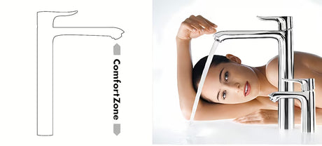 Vysoká umyvadlová baterie Hansgrohe HG248 v chromovém provedení bez výpusti