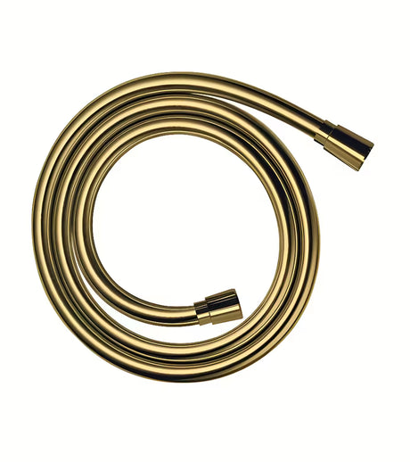 Sprchová hadice Hansgrohe Isiflex v provedení gold s délkou 1,25 m a otočným spojem proti zamotání.
