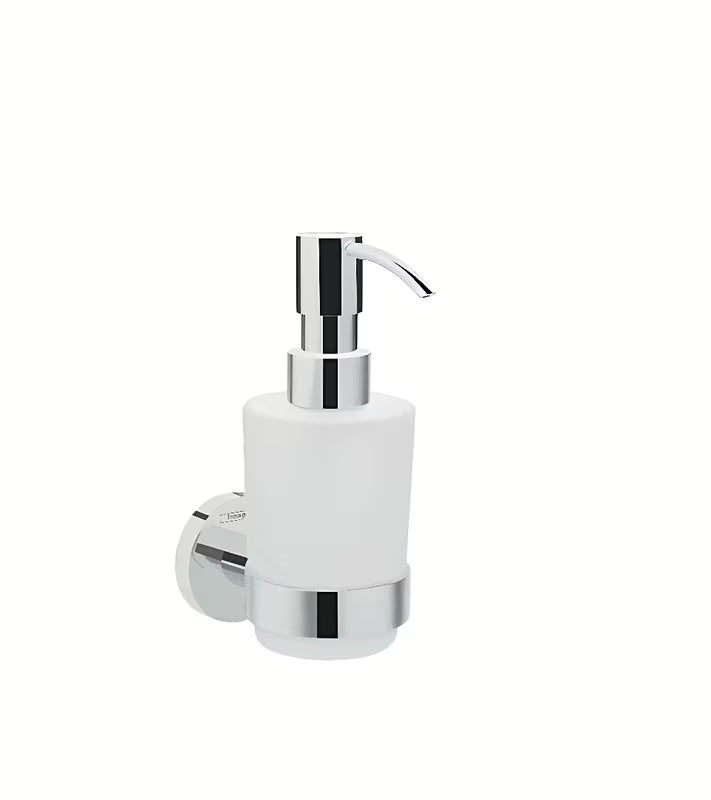 Hansgrohe Logis nástěnný dávkovač tekutého mýdla v chromu se skleněnou nádobkou
