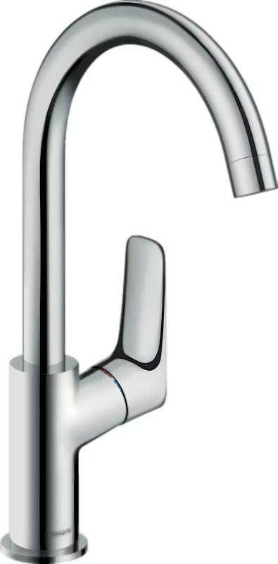 Chromová umyvadlová baterie hansgrohe Logis 210 s otočným výtokem a boční pákou