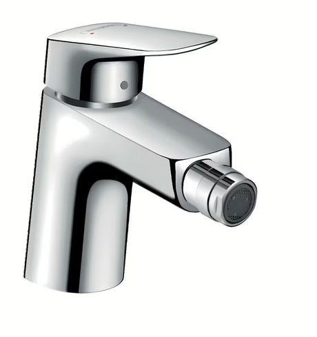 Chromová páková bidetová baterie Hansgrohe Logis s výpustí a perlátorem s kulovým kloubem