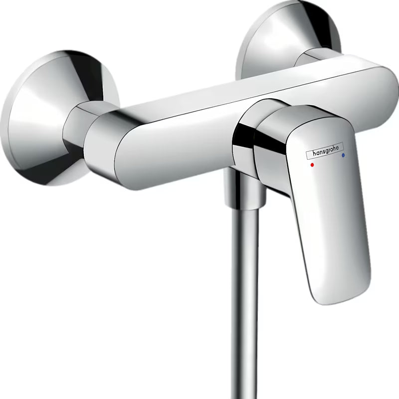 Nástěnná páková sprchová baterie hansgrohe Logis v provedení chrome pro připojení sprchové hlavice.
