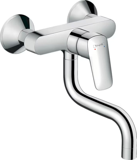 Hansgrohe Logis M31 nástěnná páková dřezová baterie v chromu s otočným ramínkem