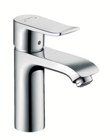 Chromová páková umyvadlová baterie hansgrohe Metris 110 s výpustí a technologií EcoSmart
