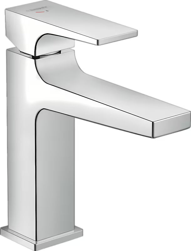 Chromová páková umyvadlová baterie hansgrohe Metropol 110 CoolStart s odtokem push-open