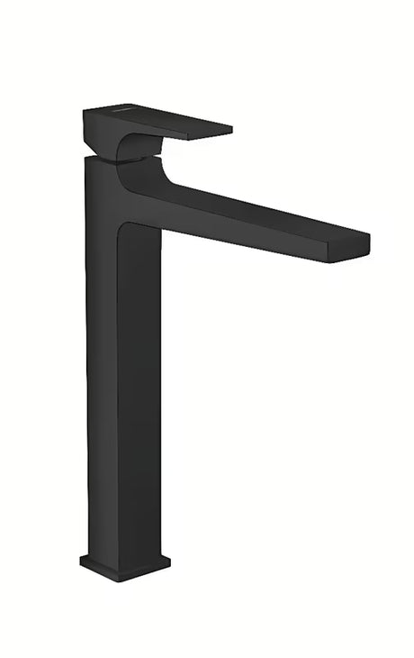 Hansgrohe Metropol vysoká páková umyvadlová baterie v matné černé s odtokem push-open