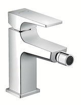 Chromová páková bidetová baterie Hansgrohe Metropol s odtokovou soupravou push-open a perlátorem AirPower.