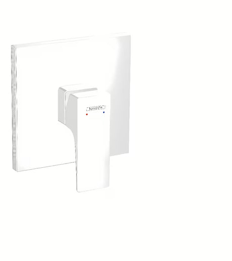 Podomítková páková sprchová baterie hansgrohe Metropol v matné bílé barvě s hranatým designem