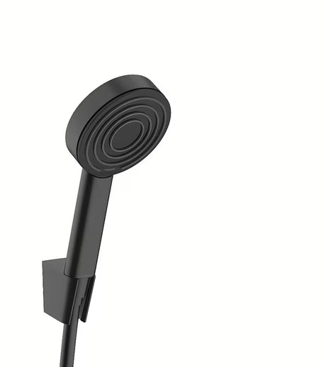 Hansgrohe Pulsify vanový set v matně černé s ruční sprchou 105 mm, hadicí 1,25 m a držákem