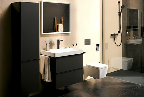 Hansgrohe Pulsify Select 105 ruční sprcha v matně černé s přepínáním Select a proudem PowderRain