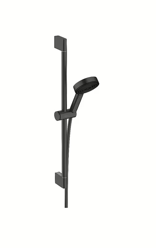 Hansgrohe Pulsify Select sprchový set v matné černé s ruční sprchou a sprchovou tyčí