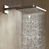 Hlavová sprcha Hansgrohe Raindance E 300 se sprchovým ramenem v chromu, hranatý sprchový disk 300 × 300 mm