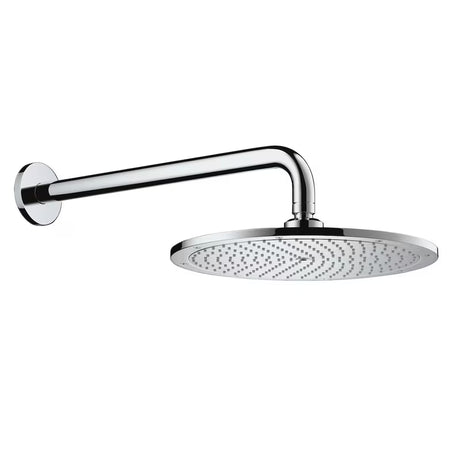 Chromová hlavová sprcha Hansgrohe Raindance S 300 mm včetně sprchového ramena pro montáž na stěnu.