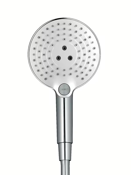Chromová ruční sprcha Hansgrohe Raindance Select S 120 s tlačítkem Select a třemi typy proudu