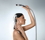 Chromová ruční sprcha Hansgrohe Raindance Select S 120 s tlačítkem Select a třemi typy proudu