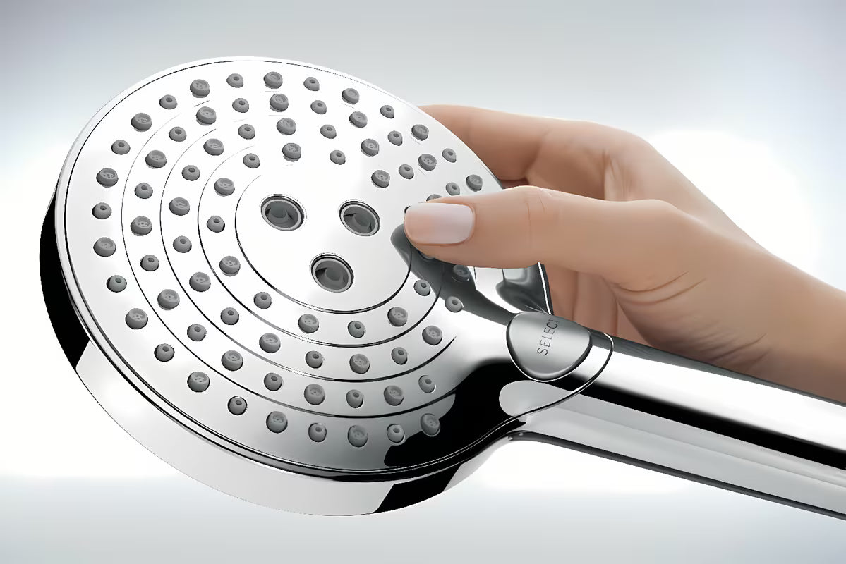 Hansgrohe Raindance Select S sprchový systém s termostatickou baterií v chromu s horní a ruční sprchou