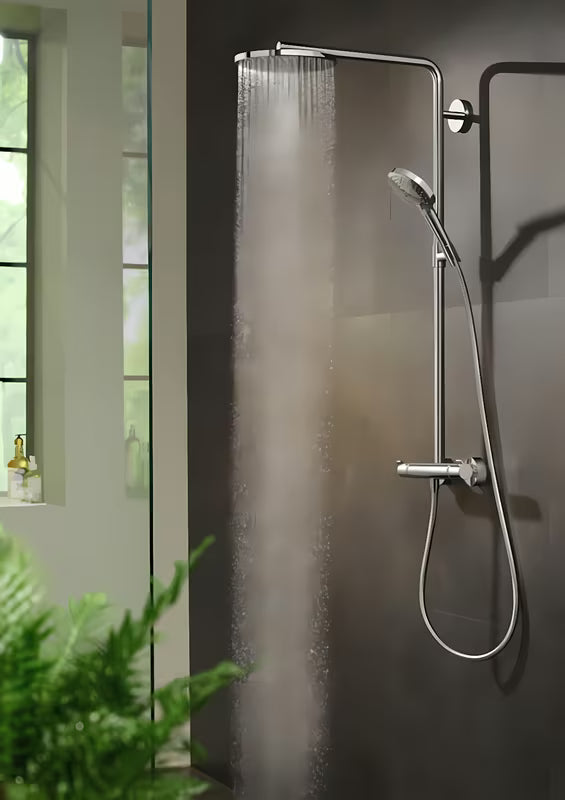 Hansgrohe Raindance Select S sprchový systém s termostatickou baterií v chromu s horní a ruční sprchou